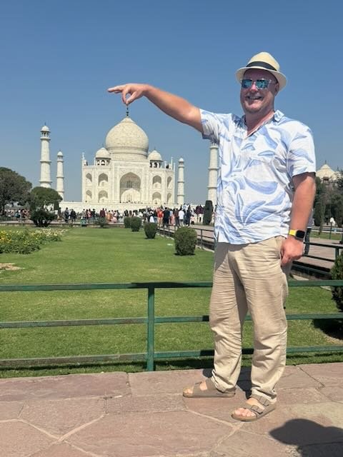 Richard at the Taj Mahal, February 2026